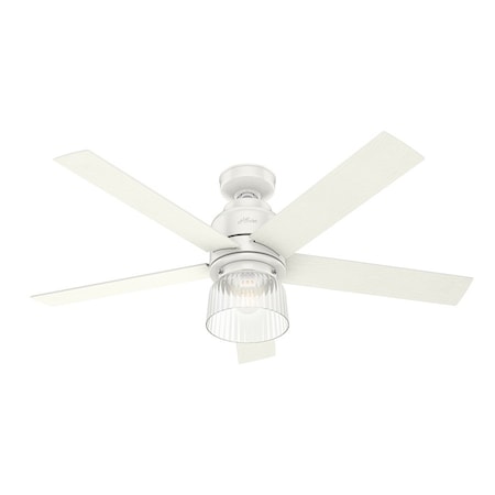 Hunter Ceiling Fan, 5 Blades, 4 Speeds, 120, Fresh White 50341