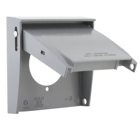 Bell Outdoor Weatherproof Cover, Outlet Box Type, 2 Gang, Aluminum, Flip and Snap Cover Type 5036-0
