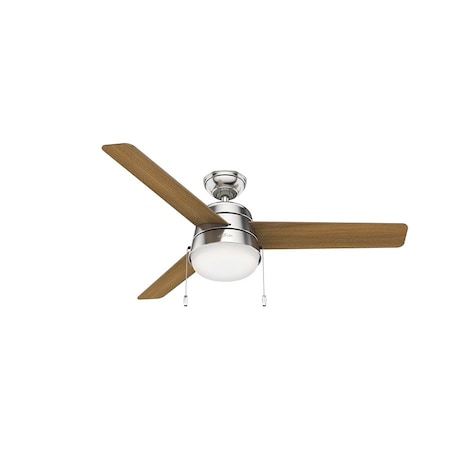 Hunter Ceiling Fan, 3 Blades, 3 Speeds, 120, Brushed Nickel 50380