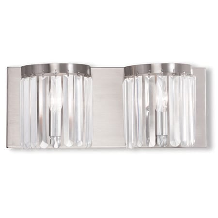 Livex Lighting Ashton 2 Light Brushed Nickel ADA Bath V 50532-91