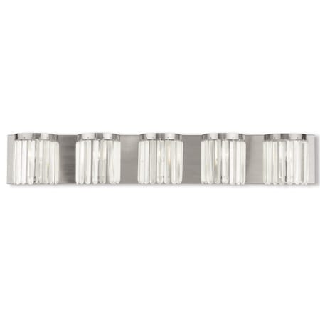 Livex Lighting Ashton 5 Light Brushed Nickel ADA Bath Vanity 50535-91