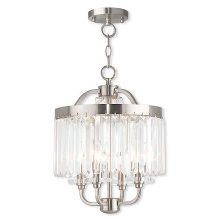 Livex Lighting Ashton 4 Light Brushed Nickel Convertibl 50543-91