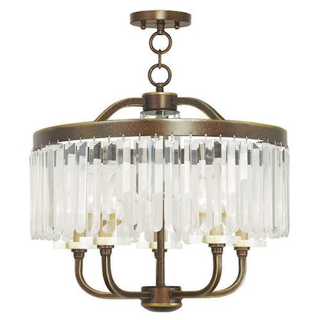 Livex Lighting Ashton 5 Light Hand Painted Palacial Bronze 50545-64