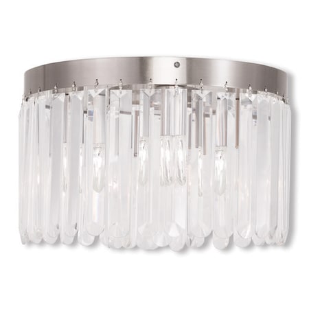 Livex Lighting Ashton 4 Light Brushed Nickel Ceiling Mount 50553-91