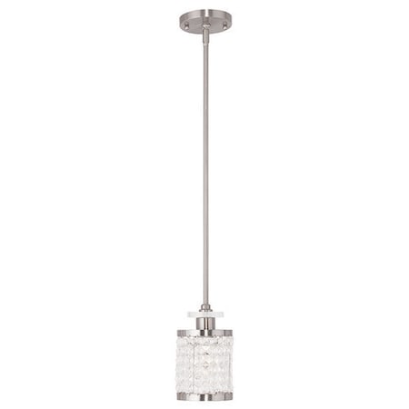 Livex Lighting Grammercy 1 Light Brushed Nickel Mini Pe 50560-91