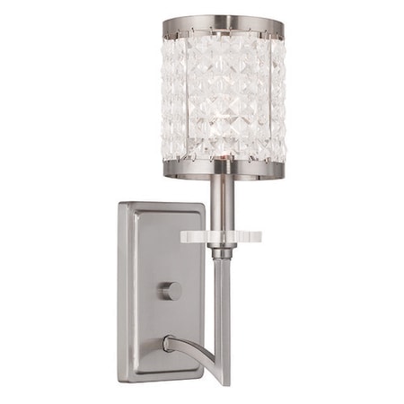Livex Lighting Grammercy 1 Light Brushed Nickel Wall Sconce 50561-91