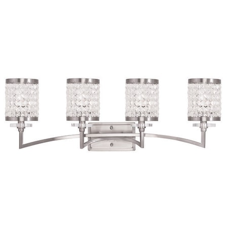Livex Lighting Grammercy 4 Light Brushed Nickel Bath Vanity 50564-91