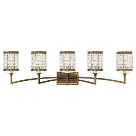 Livex Lighting Grammercy 5 Light Hand Painted Palacial Bronze Bath Vanity 50565-64