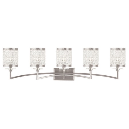 Livex Lighting Grammercy 5 Light Brushed Nickel Bath Va 50565-91