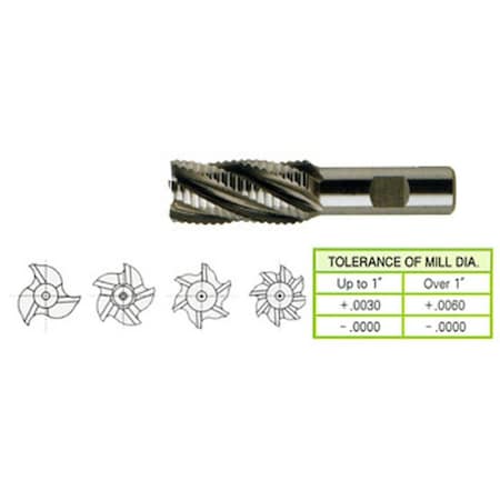 Yg-1 Tool End Mill, Cobalt 8, Multi Flute Roughung 60426CC