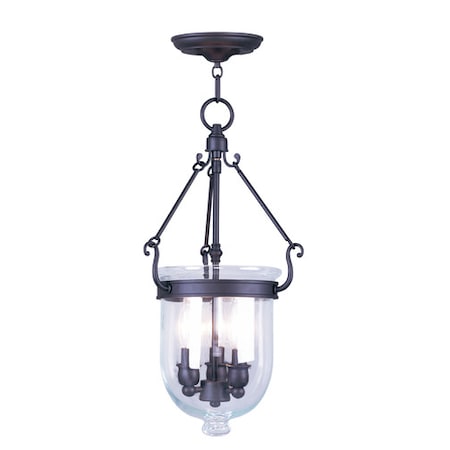 Livex Lighting Jefferson 3 Light Bronze Chain Lantern 5063-07