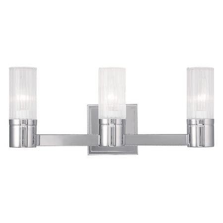 Livex Lighting Midtown 3 Light Polished Chrome Bath Va 50683-05