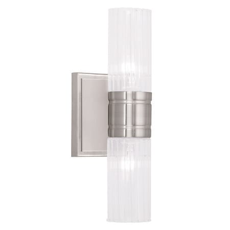 Livex Lighting Midtown 2 Light Brushed Nickel Bath Van 50692-91