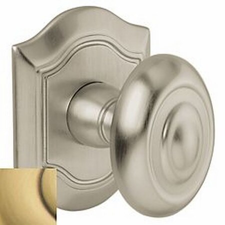 Baldwin Knob Satin Brass with Brown Door Knobs Satin Brass with Brown 5077 5077.060.IMR