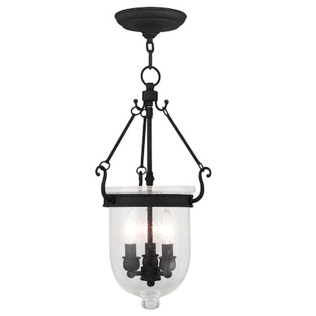 Livex Lighting Jefferson 3 Light Black Chain Lantern 5083-04