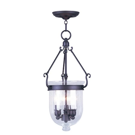 Livex Lighting Jefferson 3 Light Bronze Chain Lantern 5083-07
