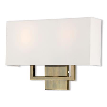 Livex Lighting Pierson 2 Light Antique Brass ADA Wall S 50991-01