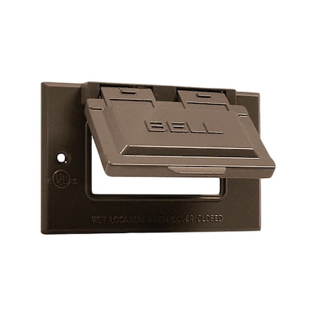Bell Outdoor Weatherproof Cover, Single Gang Box Type, 1 Gang, Flip/Snap Cover Type 5101-2