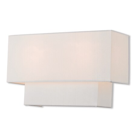 Livex Lighting Claremont 2 Light Brushed Nickel ADA Wall Sconce 51046-91