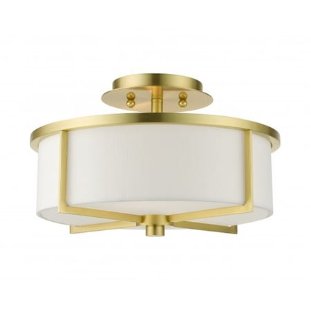 Livex Lighting Satin BrassSemi Flush, 2 Light 51073-12