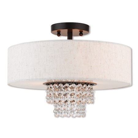 Livex Lighting Carlisle 3 Light English Bronze Ceiling 51096-92