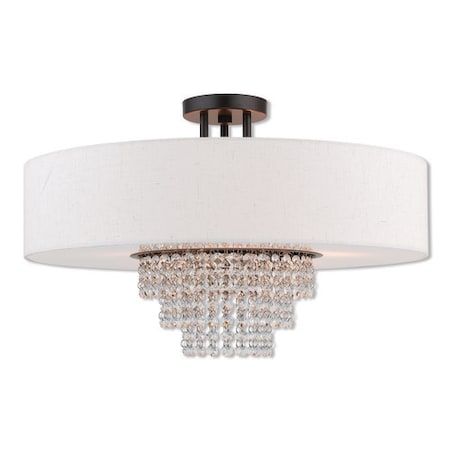 Livex Lighting Carlisle 5 Light English Bronze Ceiling 51098-92
