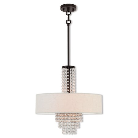 Livex Lighting Carlisle 4 Light English Bronze Pendant 51113-92