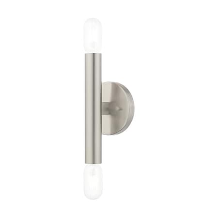 Livex Lighting Copenhagen 2 Light Brushed Nickel ADA Wa 51132-91