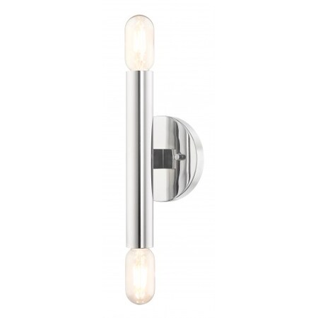 Livex Lighting Polished Chrome ADA Sconce, 2 Light 51132-05