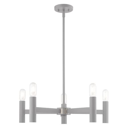 Livex Lighting Copenhagen 5 Light Nordic Gray Chandeli 51135-80