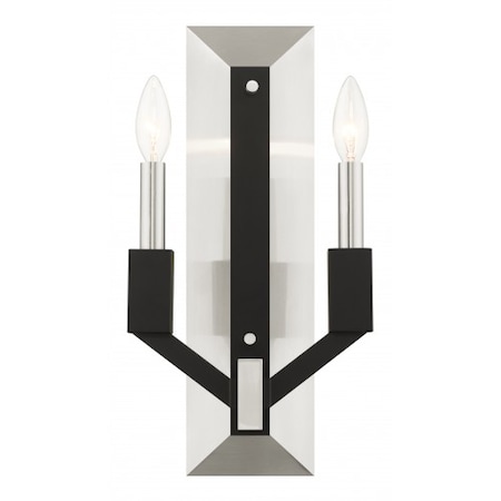 Livex Lighting Brushed Nickel ADA Double Sconce, 2 Light 51162-91