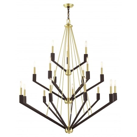 Livex Lighting Satin BrassFoyer Chandelier, 18 Light 51169-12