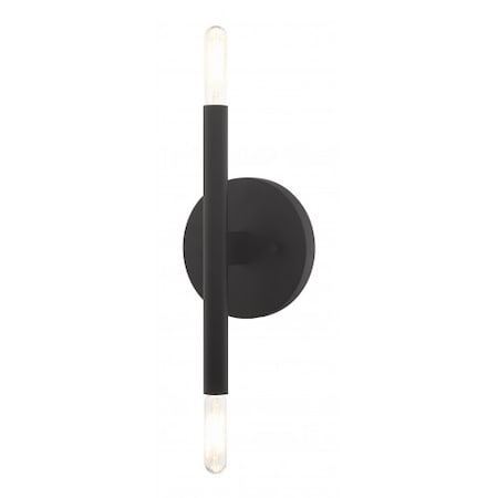 Livex Lighting Black ADA Sconce, 2 Light 51172-04