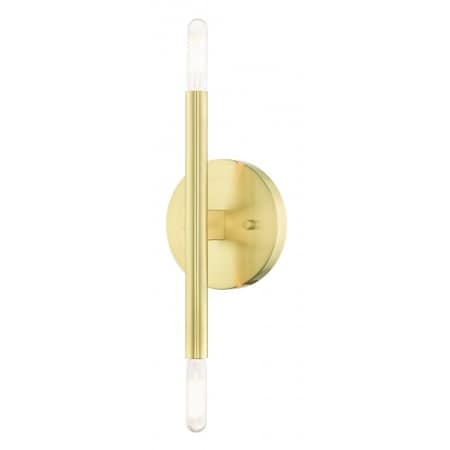 Livex Lighting Satin Brass ADA Sconce, 2 Light 51172-12