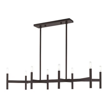 Livex Lighting Copenhagen 8 Light Bronze Linear Chandel 51178-07