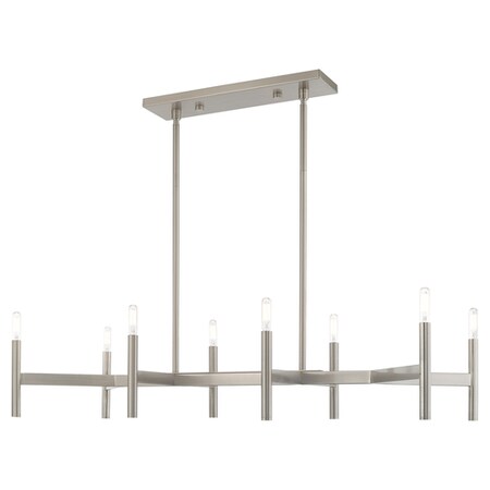 Livex Lighting Copenhagen 8 Light Brushed Nickel Linear 51178-91