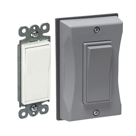 Bell Outdoor Weatherproof Cover, Switch Box Type, 1 Gang, Decorator Switch Cover Type 5122-0