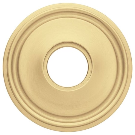 Baldwin Single Passage Rosettes Satin Brass with Brown 5123.060.I