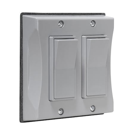 Bell Outdoor Weatherproof Cover, Switch Box Type, 2 Gang, Decorator Switch Cover Type 5127-0