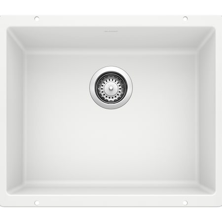 Blanco Precis Silgranit 21" Single Bowl Undermount Kitchen Sink - White 513426