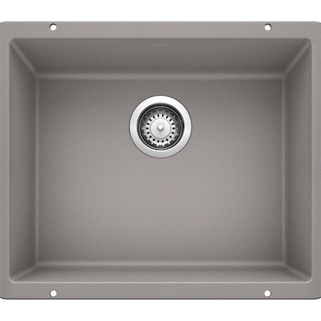 Blanco Precis Large Bowl, Metallic Gray, Undermount Mount, 0 Hole 513429
