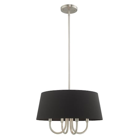 Livex Lighting Belclaire 4 Light Brushed Nickel Pendant 51354-91