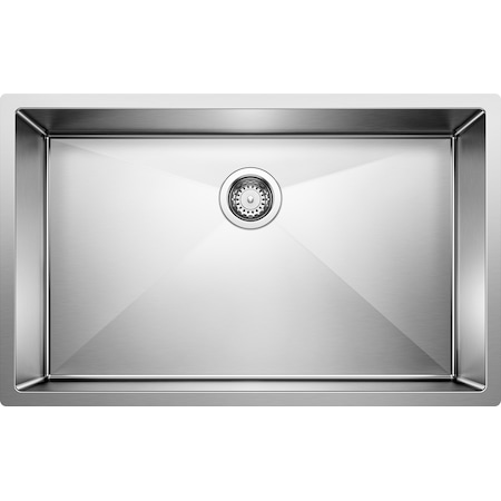 Blanco Precision R10 Super Single Bowl 18", Undermount Mount, 0 Hole 513686