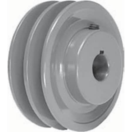 Powerdrive 1" Fixed Bore V-Belt Pulley 4.45" OD 2BK47-1