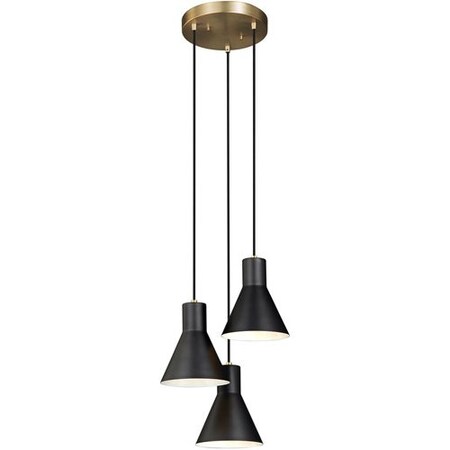 Sea Gull Three Light Cluster Pendant, Satin Bronze, Height: 18" 5141303-848