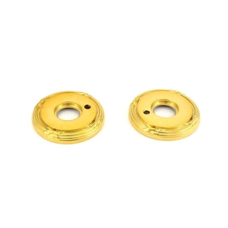 Baldwin Privacy Pair Rosettes Unlacquered Brass 5145.031