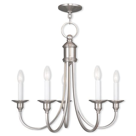 Livex Lighting Cranford 5 Light Brushed Nickel Chandelier 5145-91