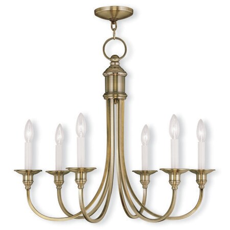 Livex Lighting Cranford 6 Light Antique Brass Chandelier 5146-01
