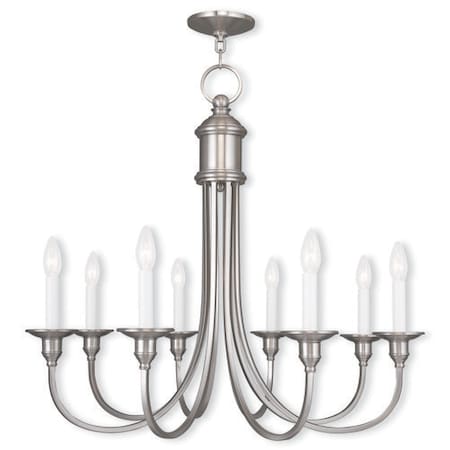 Livex Lighting Cranford 8 Light Brushed Nickel Chandelier 5148-91
