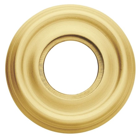 Baldwin Single Passage Rosettes Satin Brass with Brown 5157.060.I